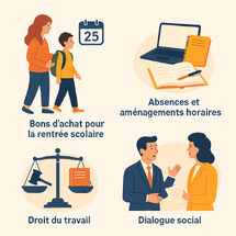 Rentrée scolaire 2025 : Quels droits et quelles actions pour accompagner les salariés ? Rentrée scolaire 2025 : Quels droits et quelles actions pour accompagner les salariés ?