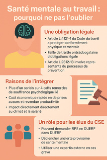 Ne pas oublier la santé mentale au travail : un enjeu majeur pour les entreprises et les élus du CSE