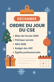 Projet d’ordre du jour – Réunion CSE de décembre 2025