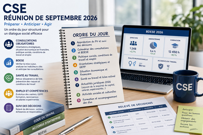 Projet d’ordre du jour CSE – Septembre 2026