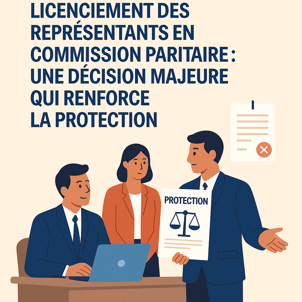 Licenciement des représentants en commission paritaire : une décision historique qui renforce la protection des acteurs du dialogue social