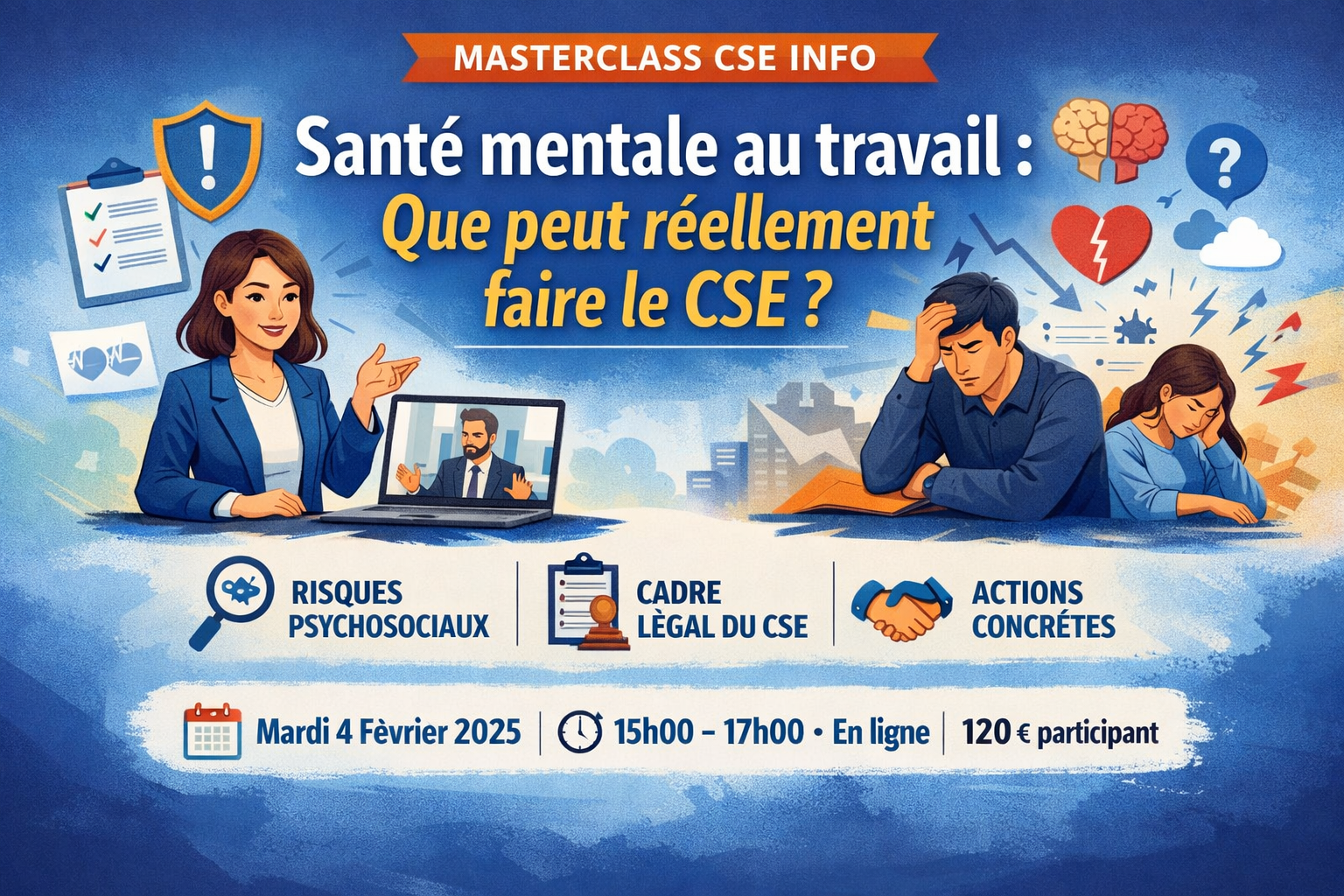 Masterclass CSE Info Santé mentale au travail : que peut réellement faire le CSE ?