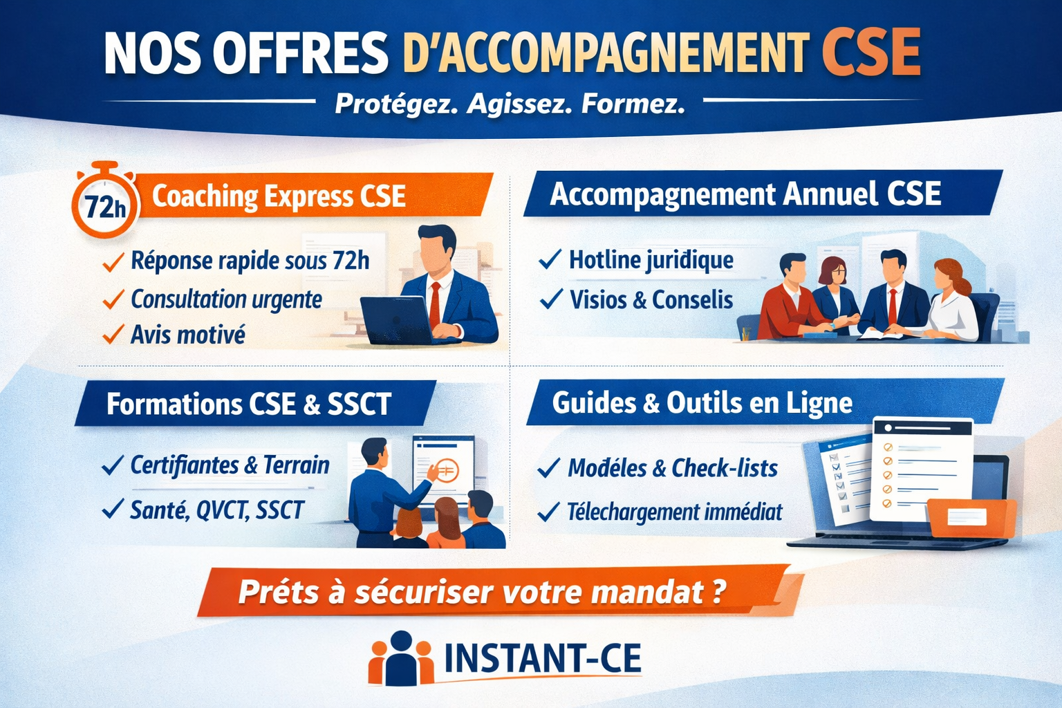 Nos offres d’accompagnement CSE Du droit. Du concret. Des résultats.
