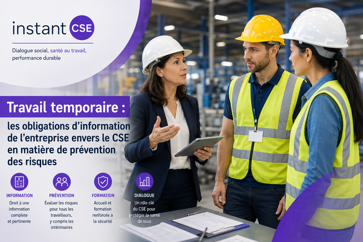 Travail temporaire : quelles informations l’entreprise doit-elle transmettre au CSE pour prévenir les risques professionnels ?