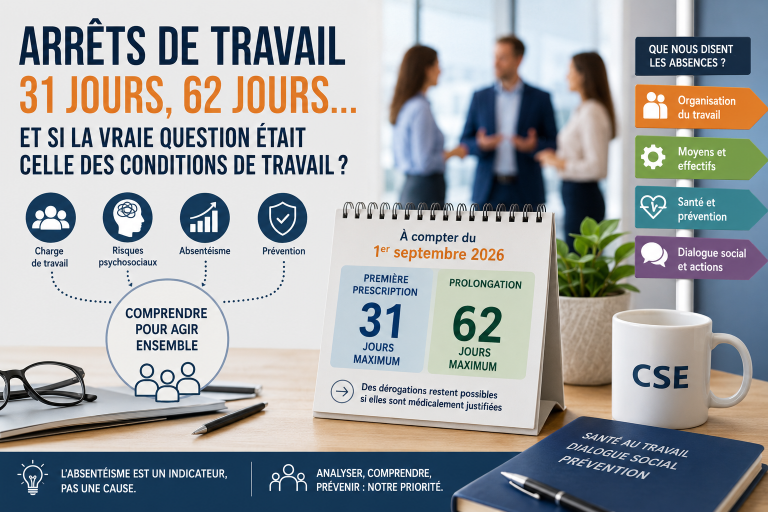 Infographie sur l’absentéisme au travail