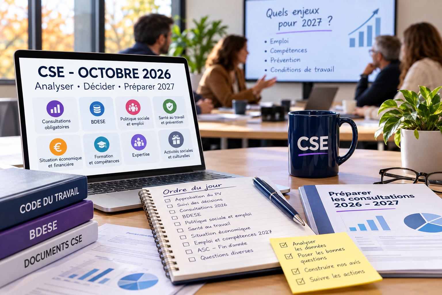 Réunion CSE  préparer octobre 2026