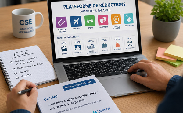 Plateformes de réductions tarifaires : l'Urssaf rappelle les limites des activités sociales et culturelles du CSE
