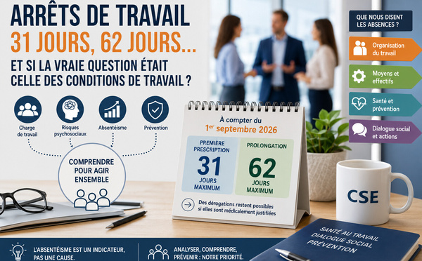 Arrêts de travail : 31 jours, 62 jours… et si la vraie question était celle des conditions de travail ?