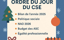 Projet d’ordre du jour – Réunion CSE de décembre 2025