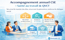 Accompagnement annuel CSE – Santé au travail &amp; QVCT